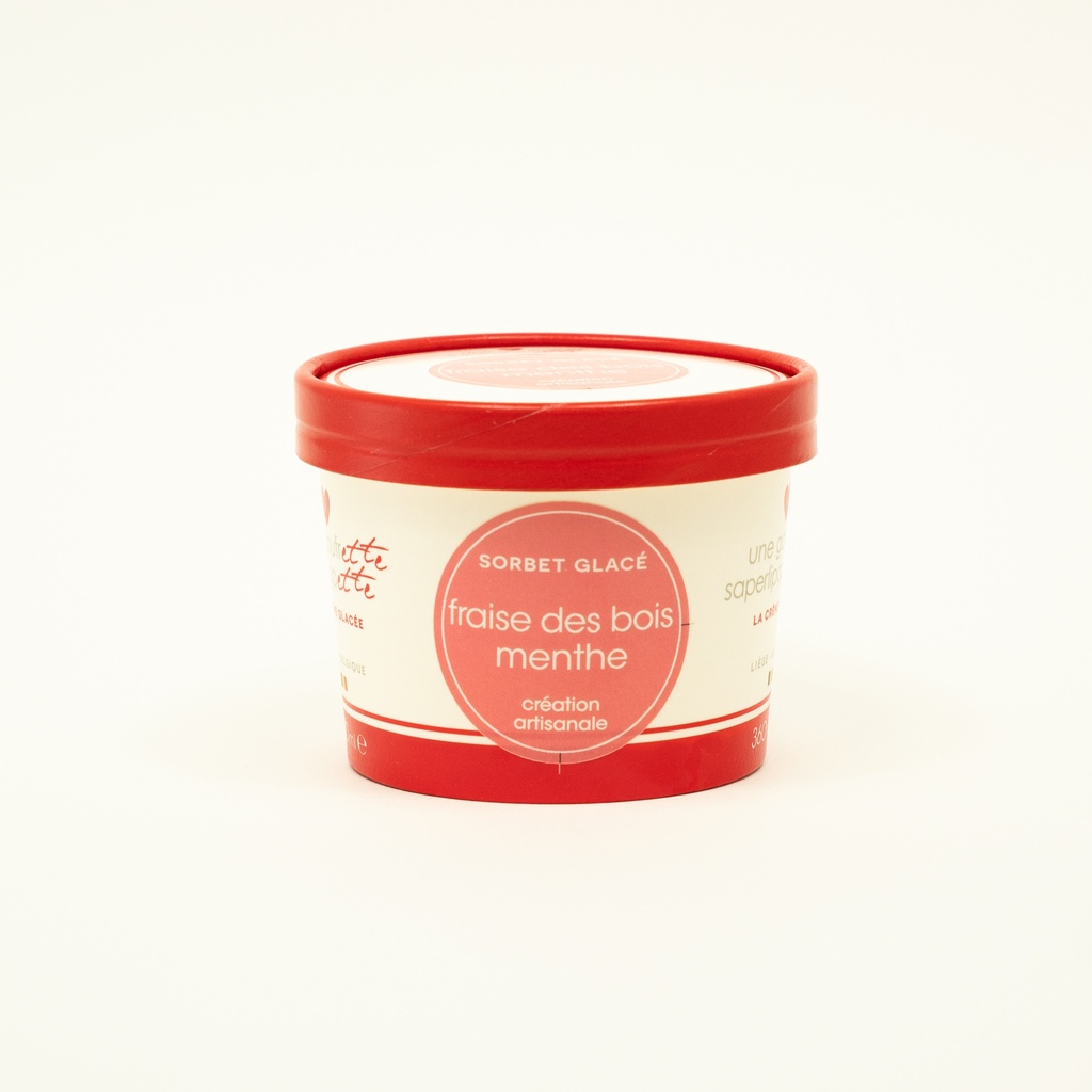 Pot 1/3 Sorbet Fraise des Bois/Menthe