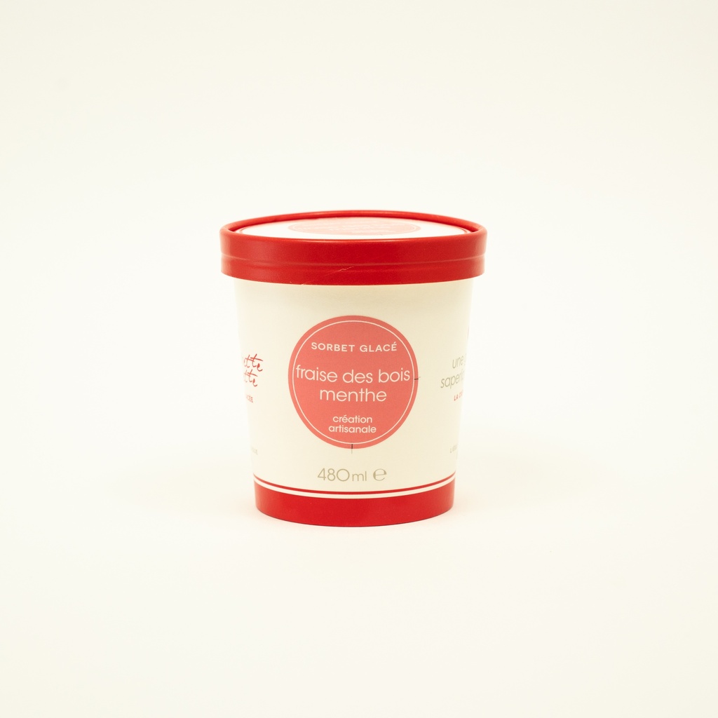 Pot 1/2 Sorbet Fraise des Bois/Menthe