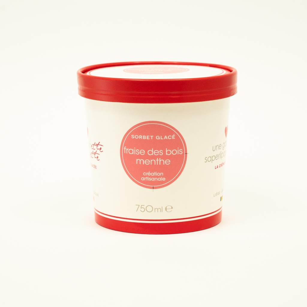 Pot 3/4 Sorbet Fraise des Bois/Menthe